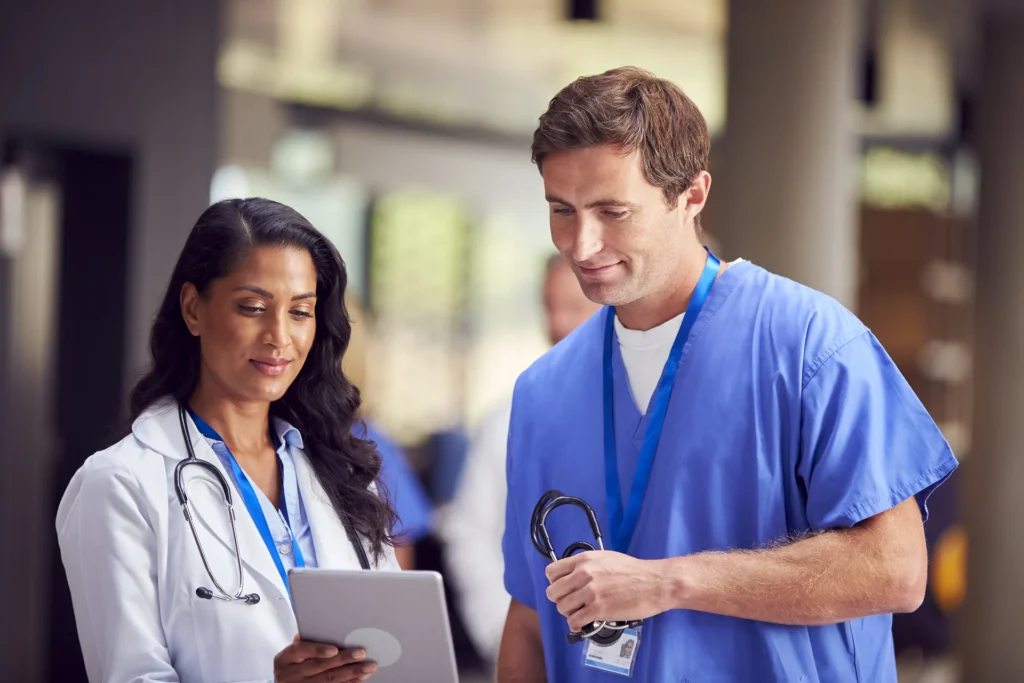 talking about patient